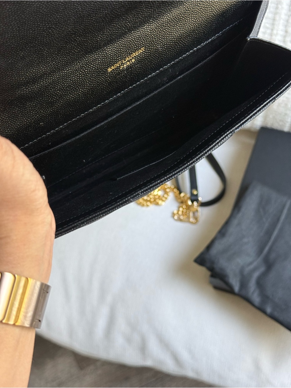 Saint Laurent YSL Cassandre Clutch Wristlet Bag - Picture 13 of 17
